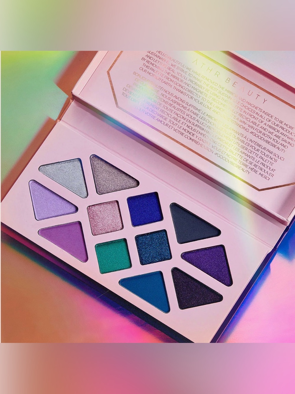 ATHR Beauty Moonlight Crystal Eyeshadow Palette-Vegan and Cruelty-Free.